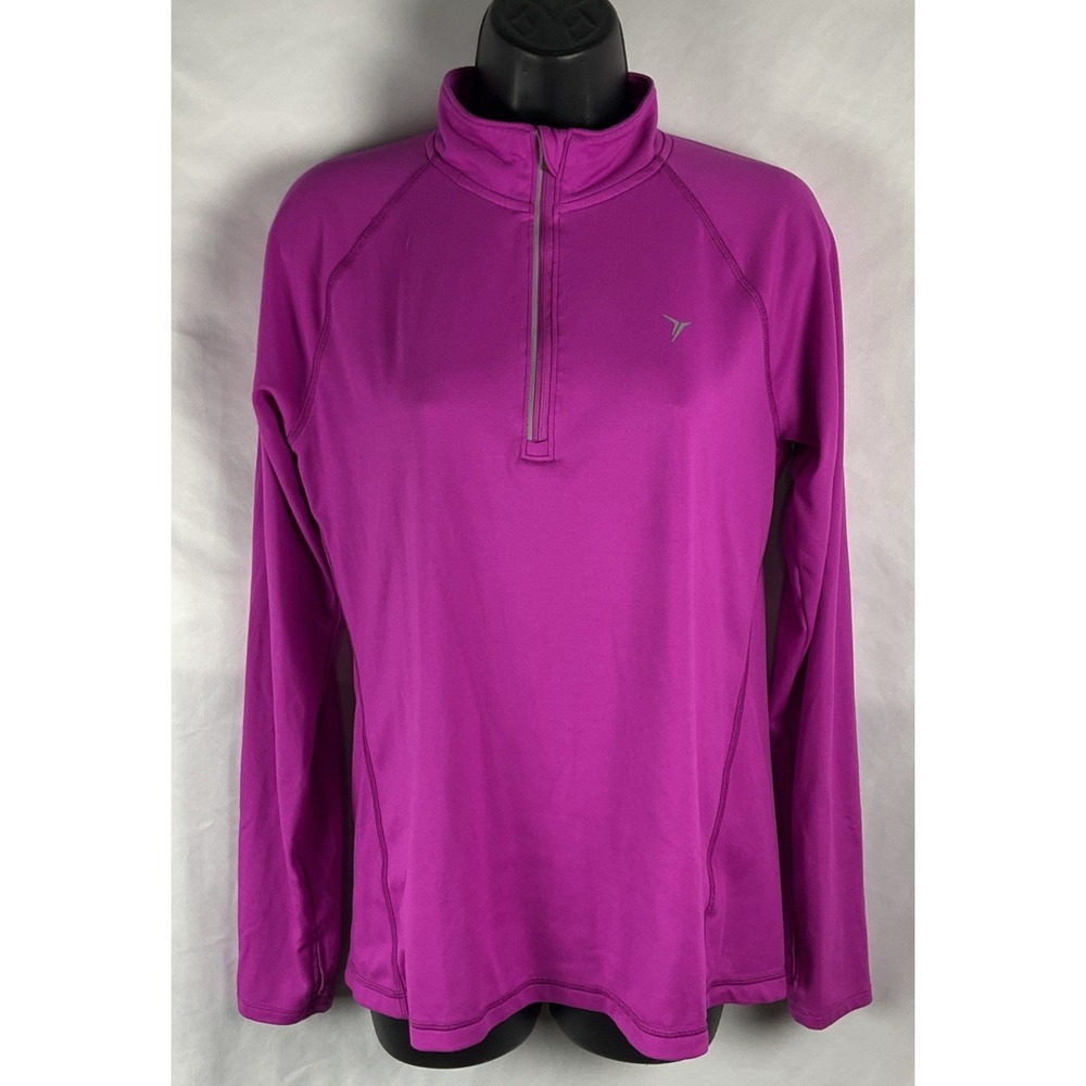 Old Navy Women's M Fuchsia  Active Go-Dry 1/4 Zip  Athletic Pullover Top Stretch